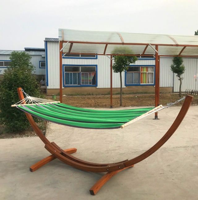 Wooden hammock stand with hammock