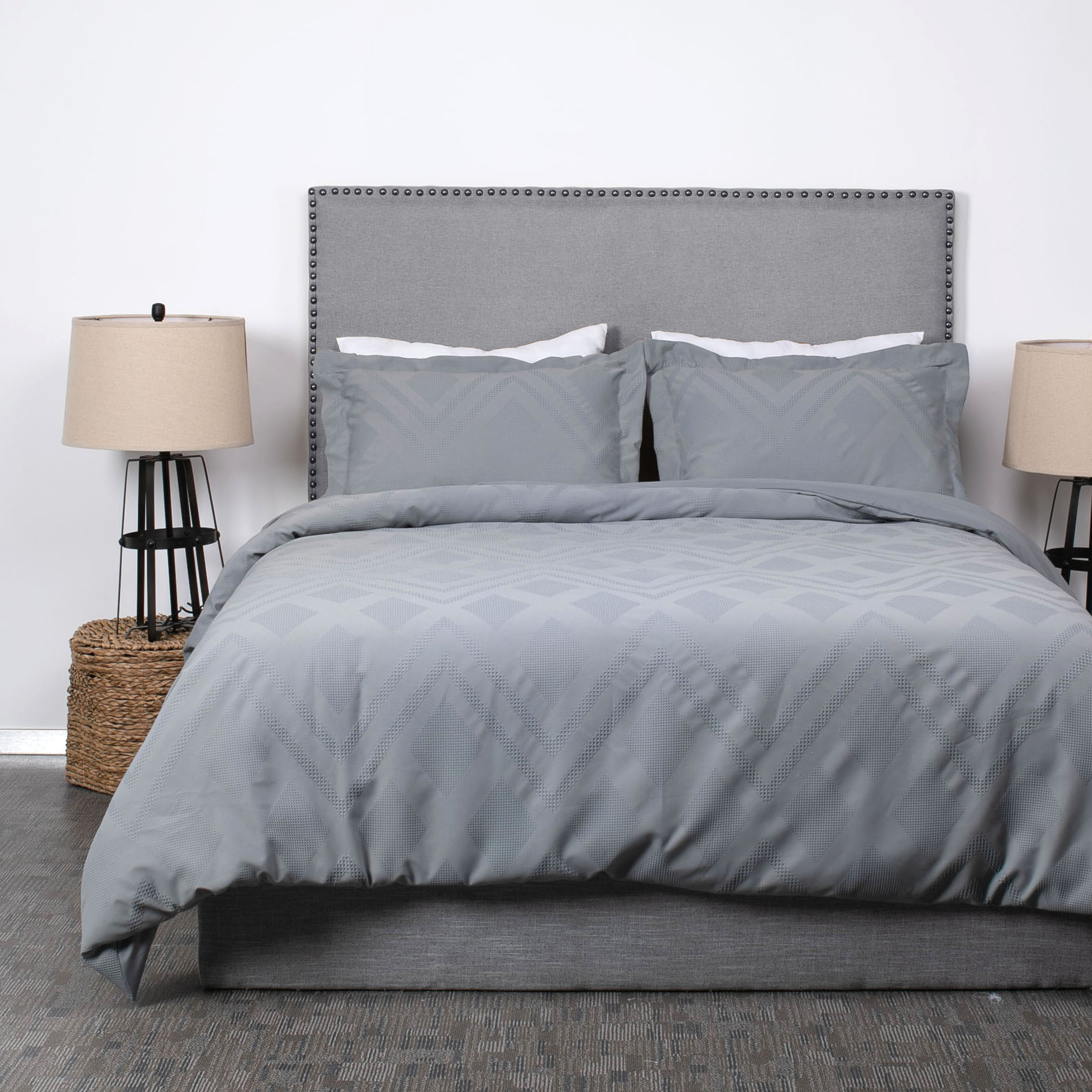 Waffle design comforter set