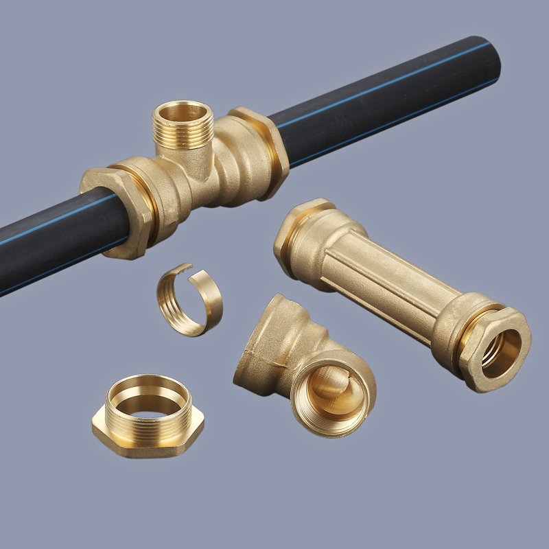 Brass Fitting (HS150L Brass compression fitting male threading for PE pipes (Light type) )
