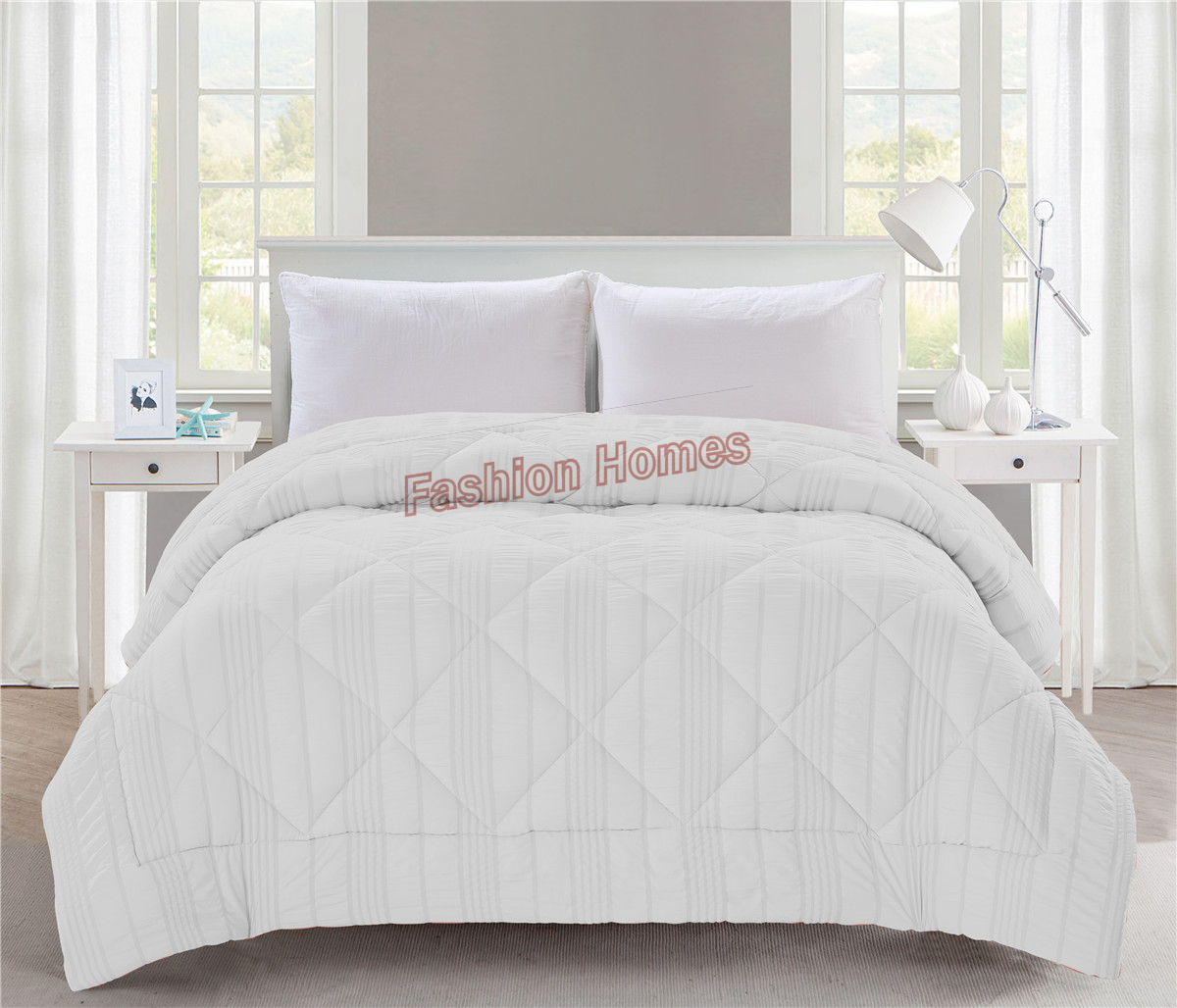 1pc Solid Embroidery comforter sets Quilt Sets