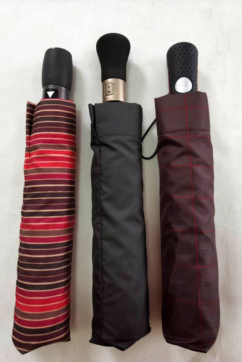 3 Section Auto Open Auto Close Folding Umbrella