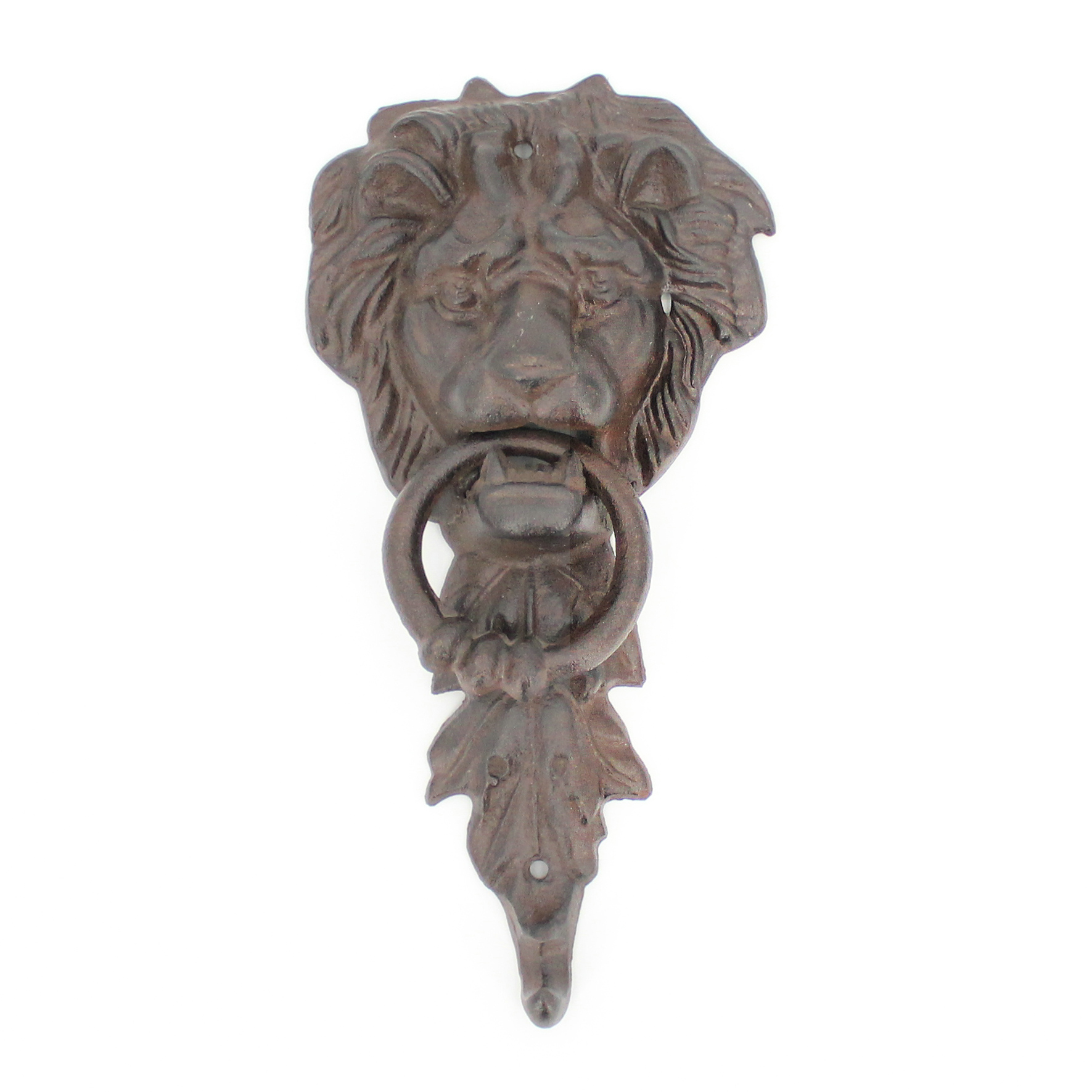 Cast iron lion doorknocker