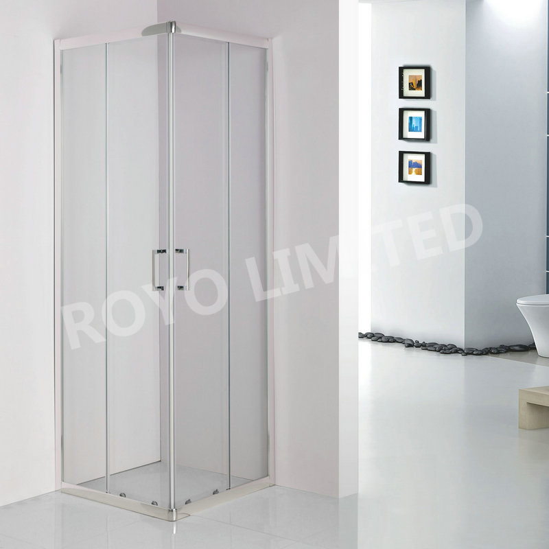 90×90×185cm(35 1/2 in. Dx35 1/2in.Wx73in .H) chrome aluminium frame square sliding door shower enclosure