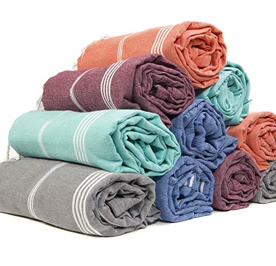 Cotton Hammam Towel, Fouta, Turkish Towel,fringed Towel,