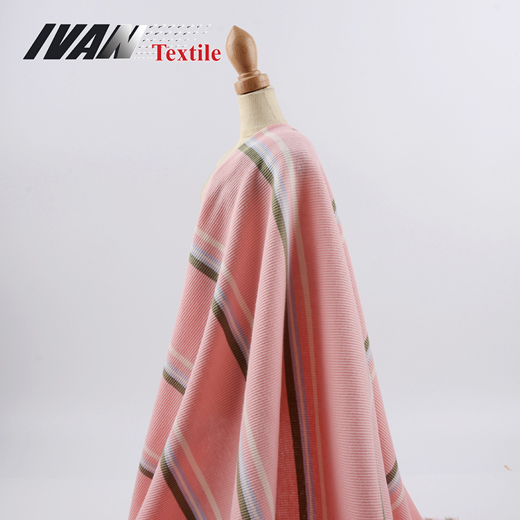 40s Cvc 2*2 Spandex Yarn Dyed Rib（w/S）