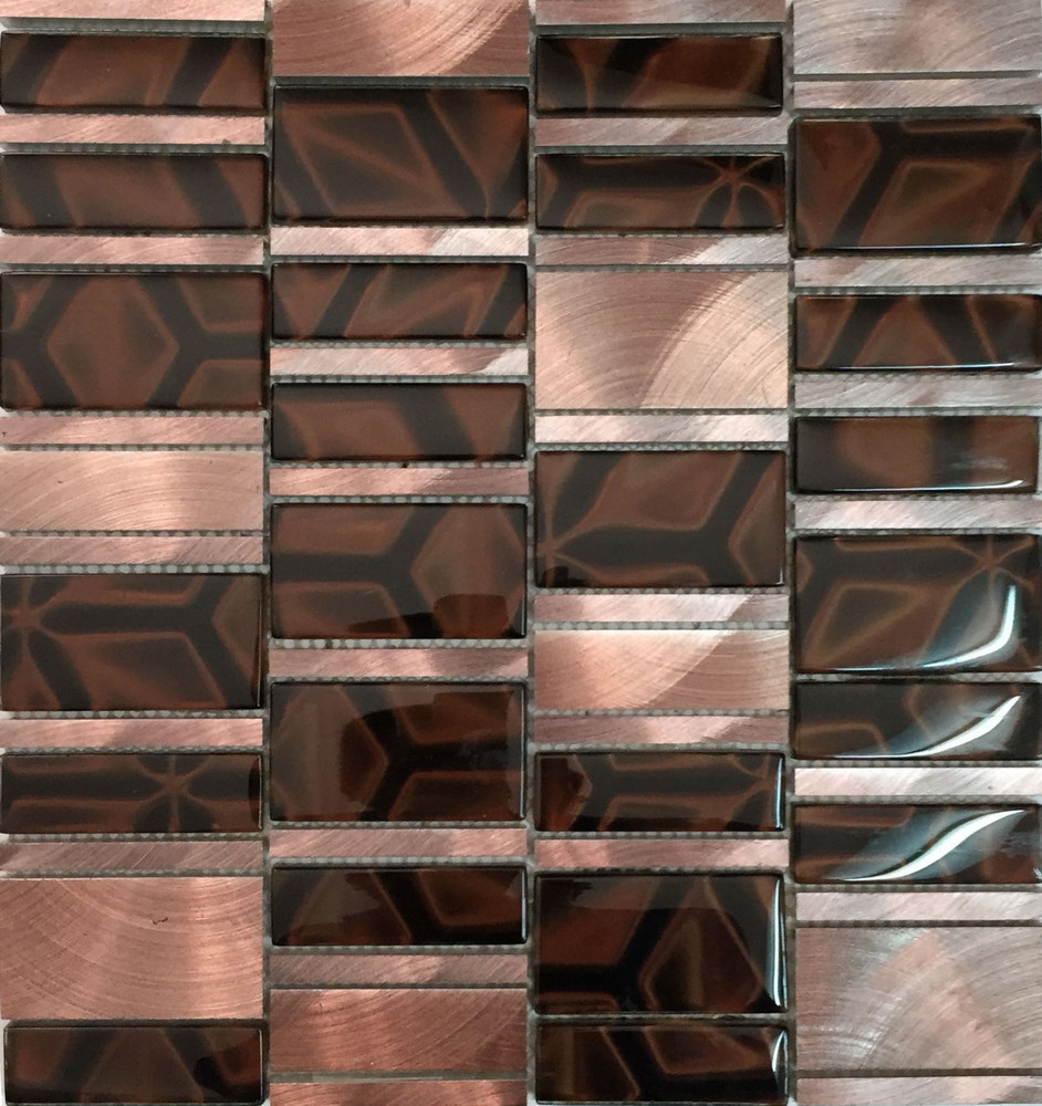 Aluminum mix glass mosaic