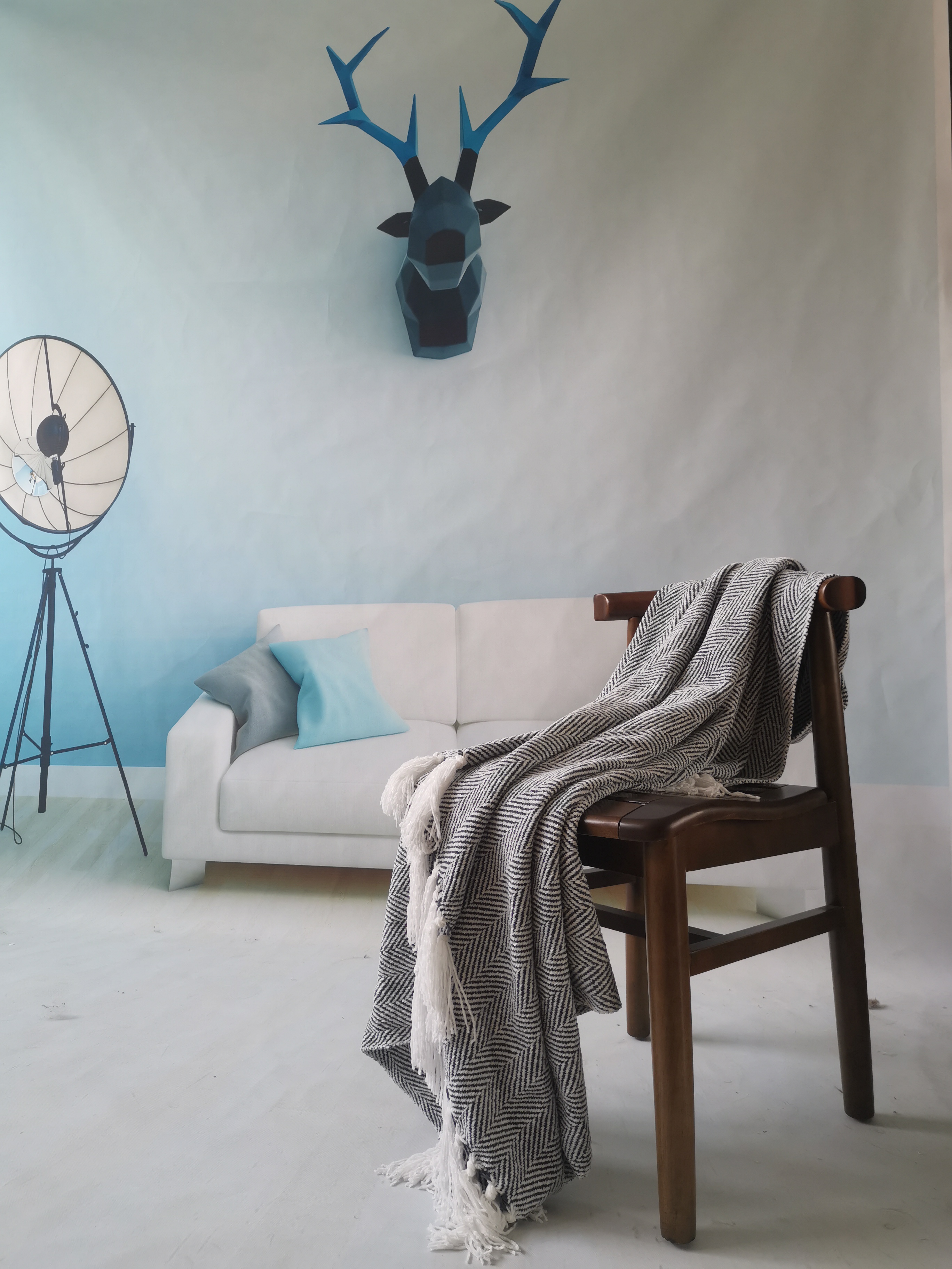 chenille fringe throw