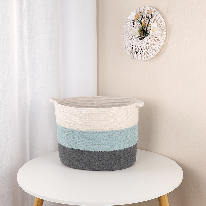 Cotton rope oval basket