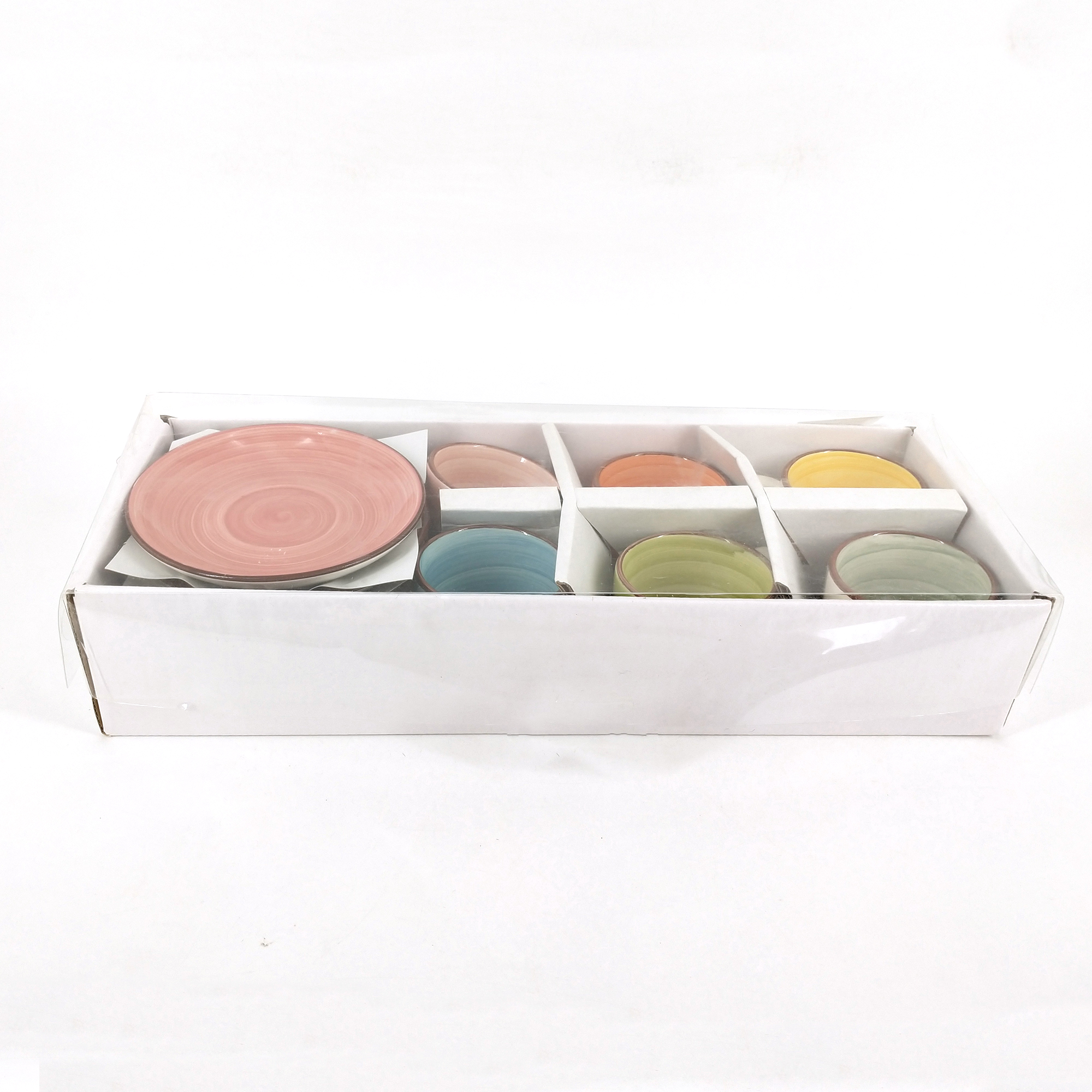 90cc handpainted six cup and six saucer