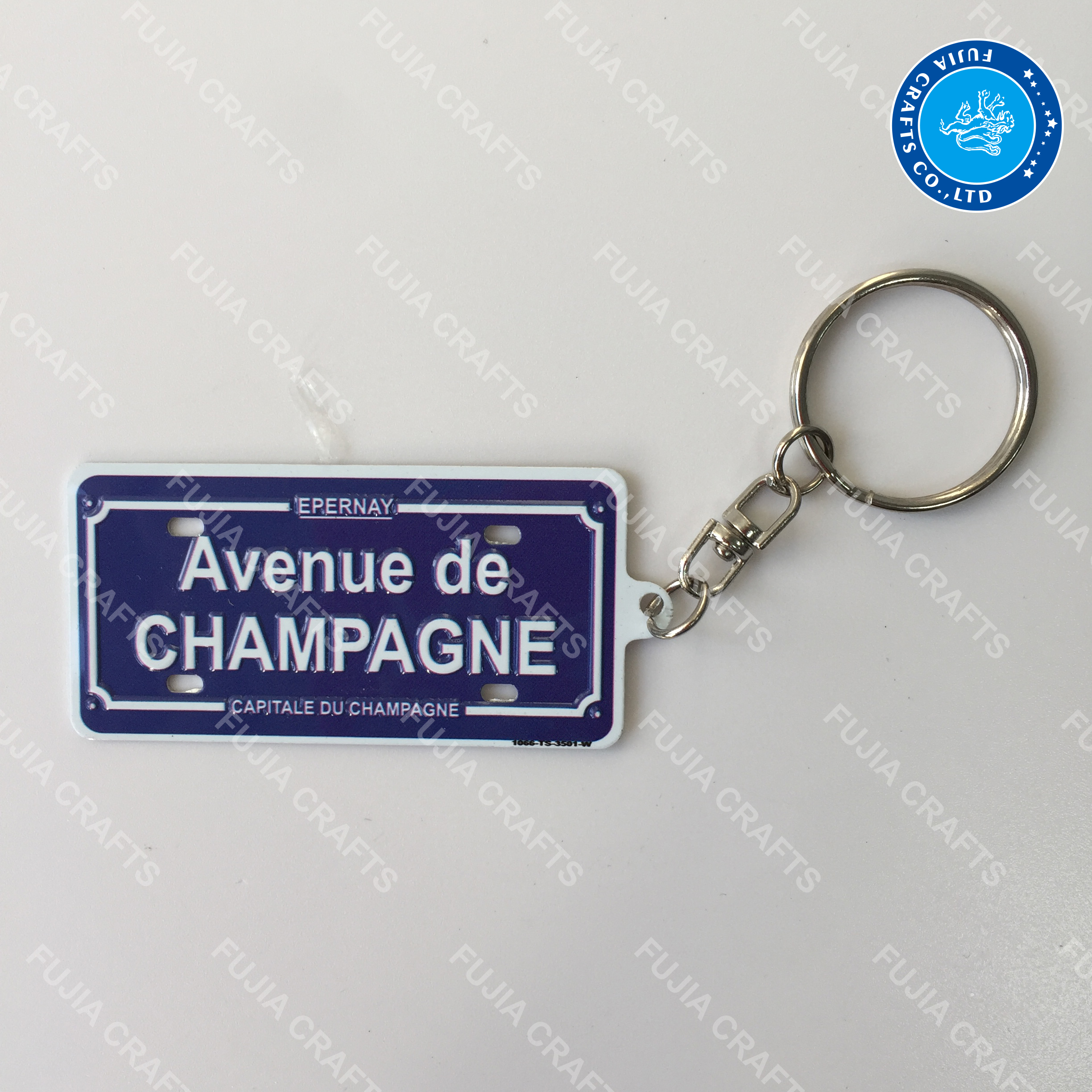 Custom logo metal aluminum keychain for souvenir