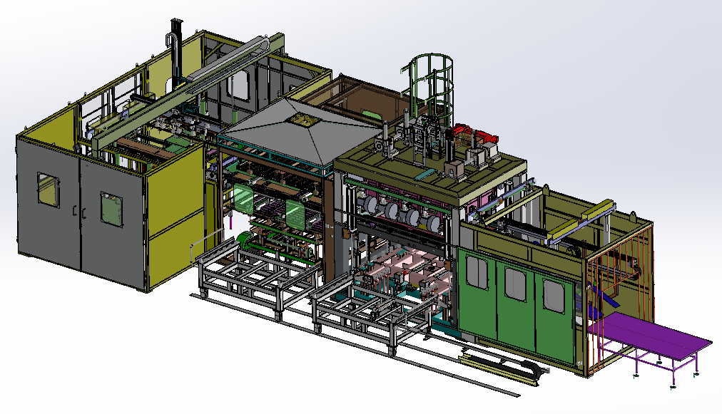 3-stations door liner thermoforming machine