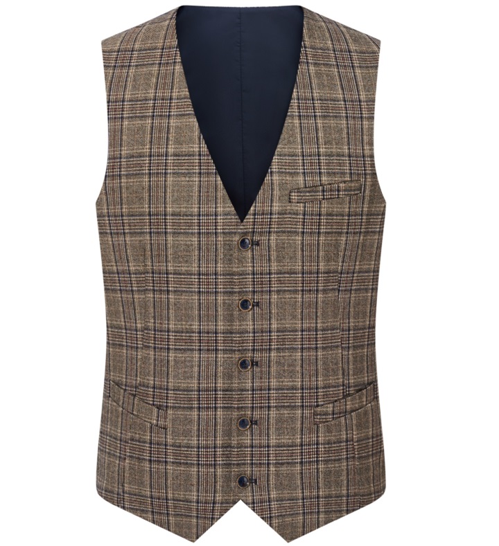 Men's Suit Check Vest