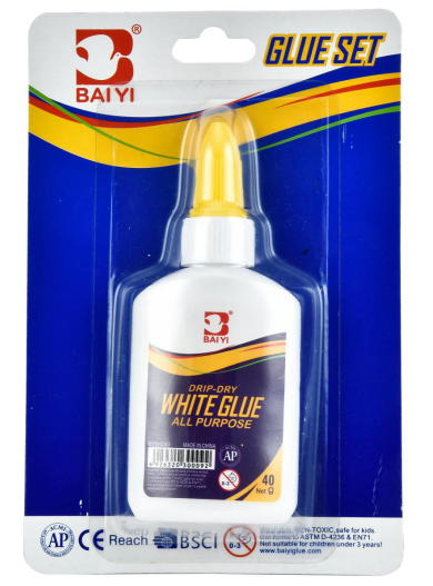 1ct 40g White Glue In Blister