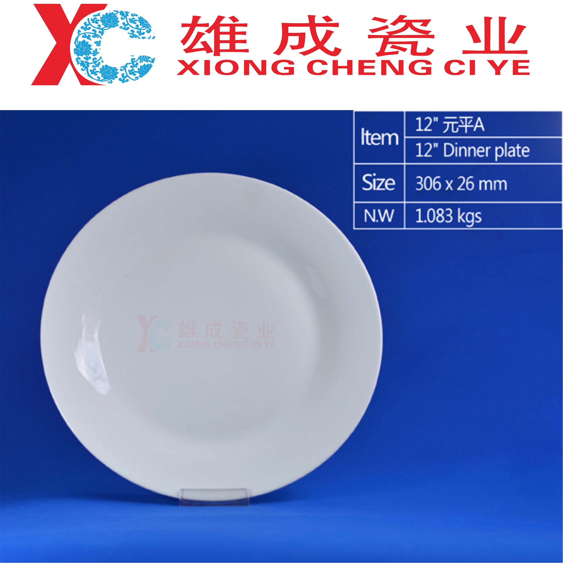 12”dinner plate