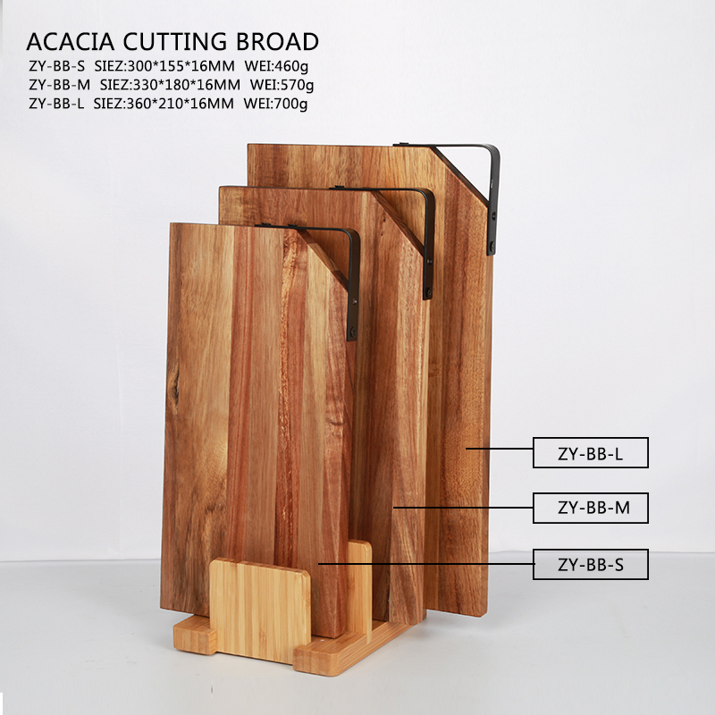 ZY Acacia cutting board with metal handel, Acacia Cutting board, Chopping board, Serving board,Kitchen Chopping Board for Meat