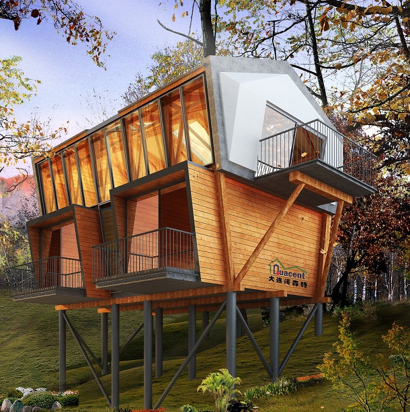 Luxury Glulam Wooden Frame Vocation Holiday Home