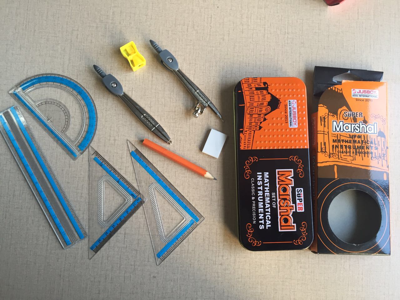 Marshal geometry box ,math box, compass ruler sets