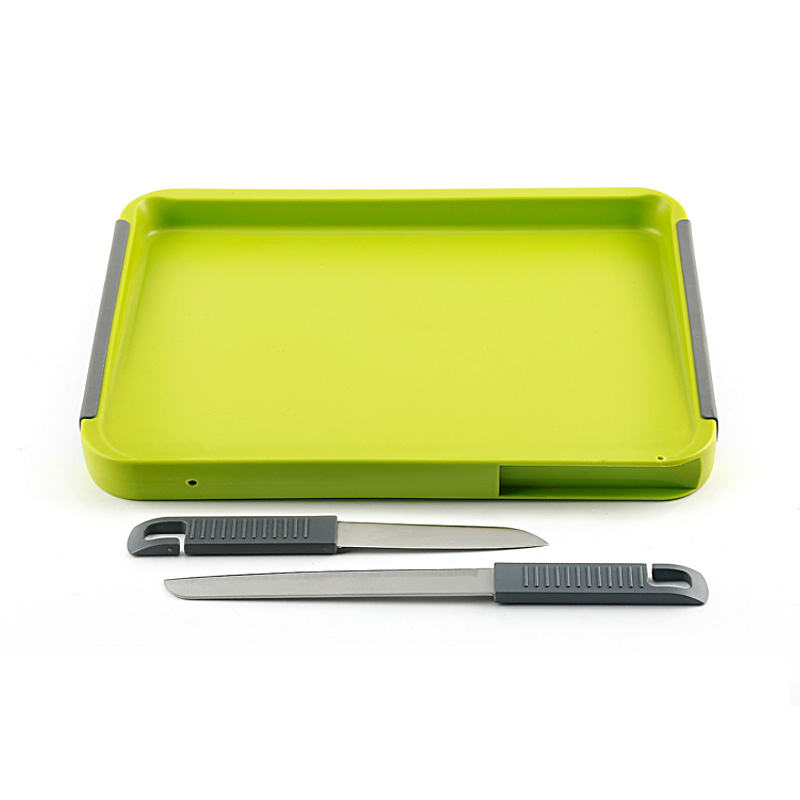 TWO-side cutting board two piece fruit knives