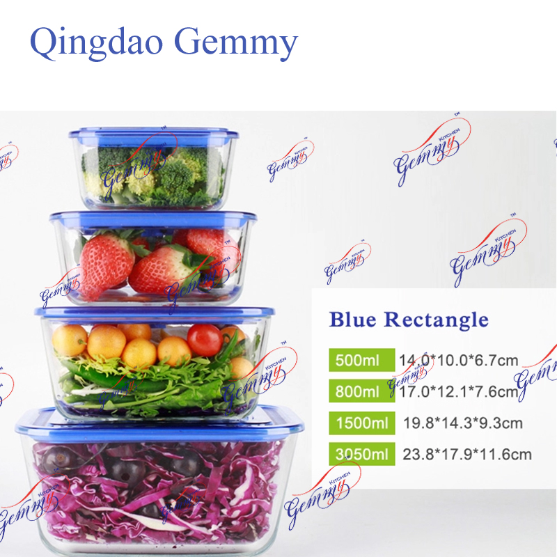 high borosilicate glass food container glass canister