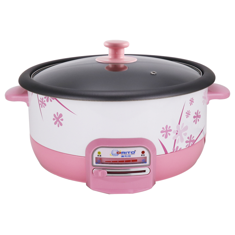 Multi cooker with non-stick coating inner pot and adjustable thermostat and power light indicator