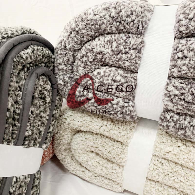 Printed sherpa bonded blanket