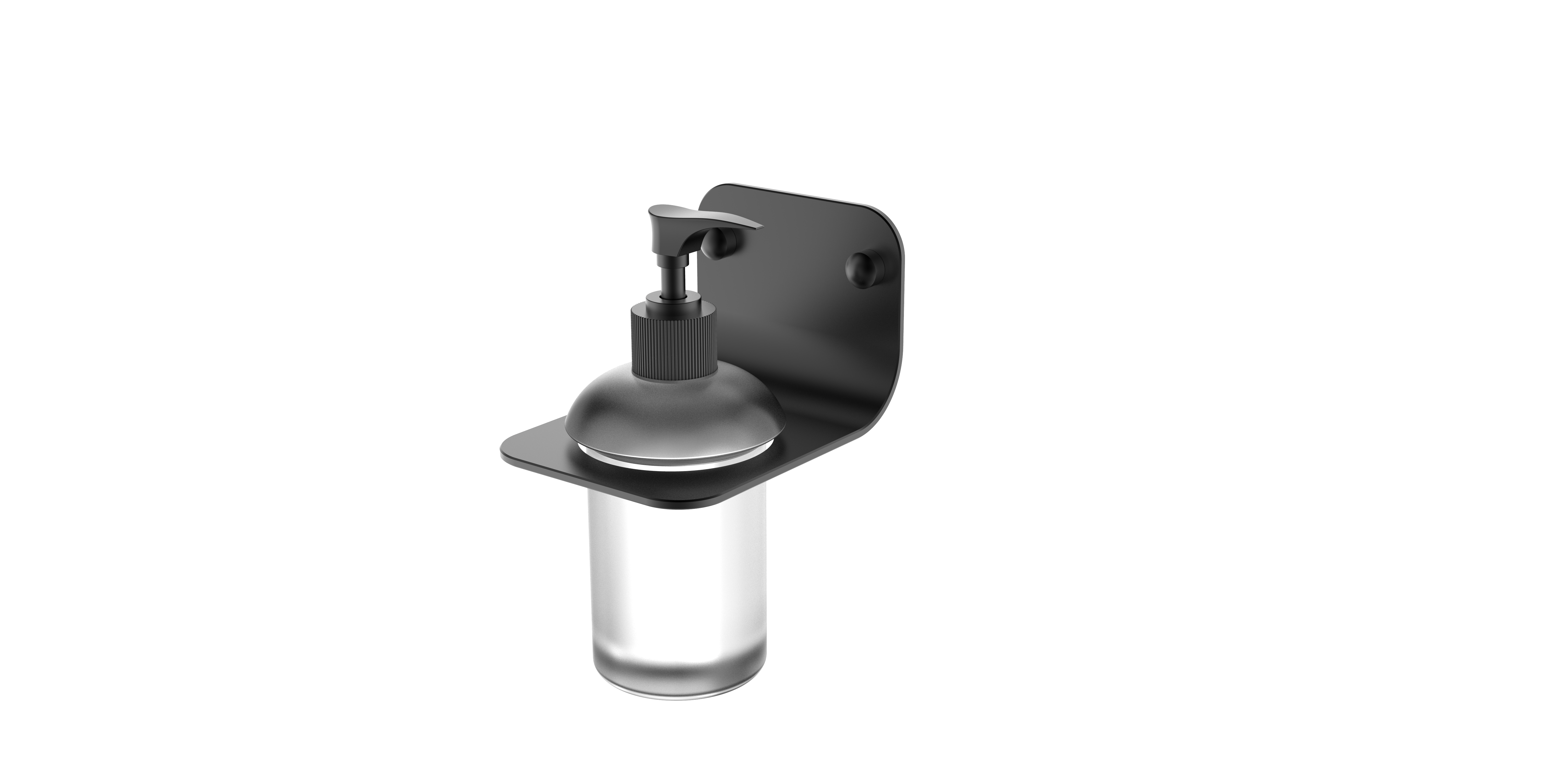 Aluminum matt black soap dispenser