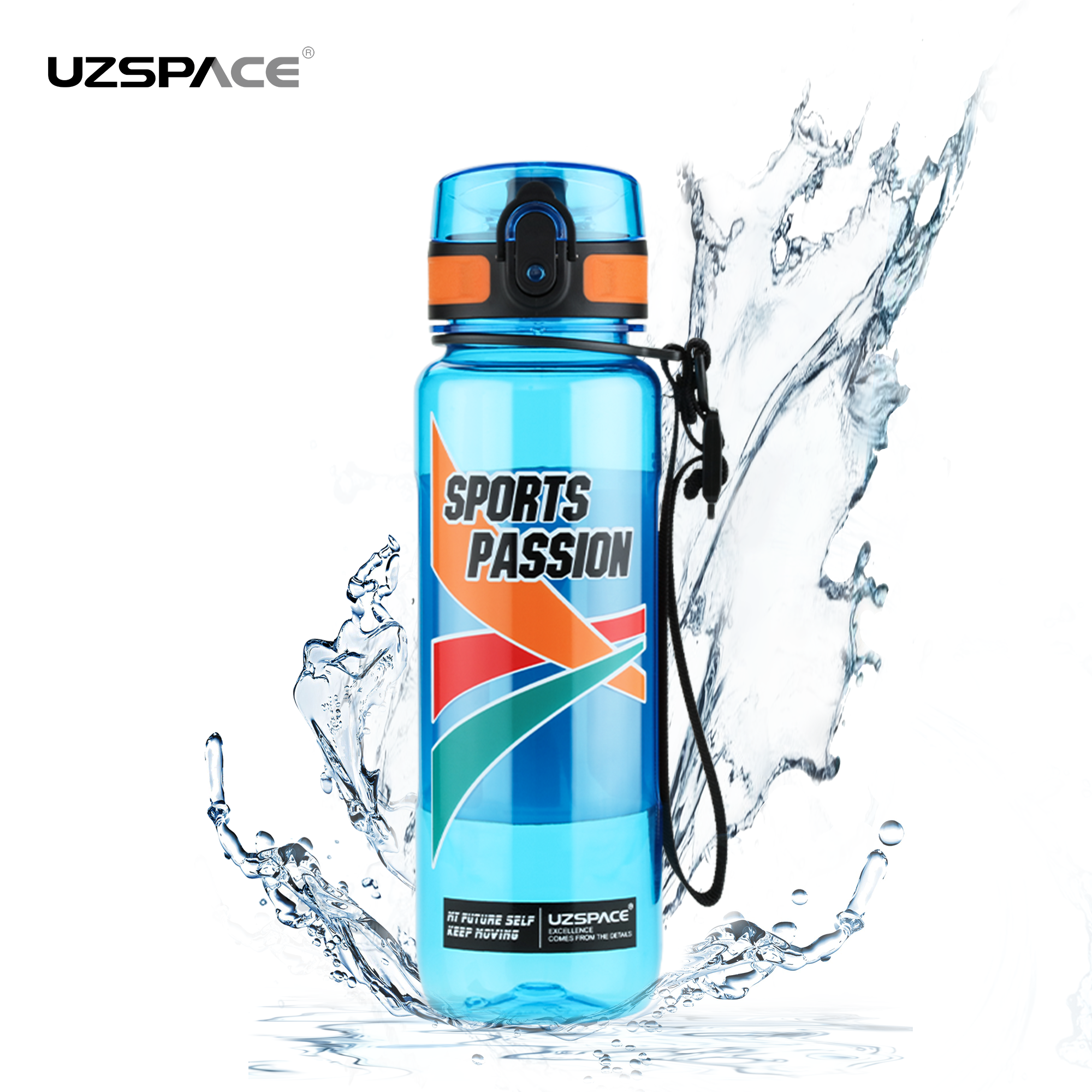 UZSPACE 500ml Tritan BPA free Leakproof No Smell LFGB Sport Plastic Water Bottle
