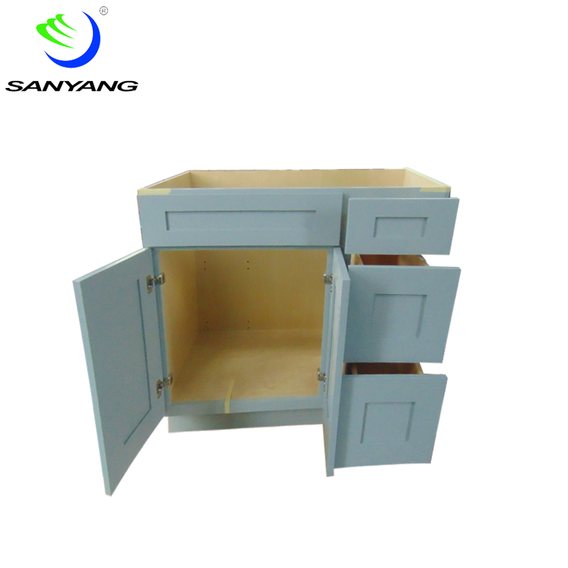 gray shaker solid wood kitchen cabinet