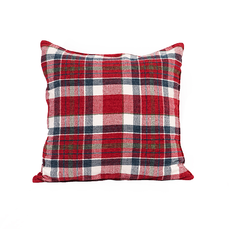 Woven chenille feather cushion