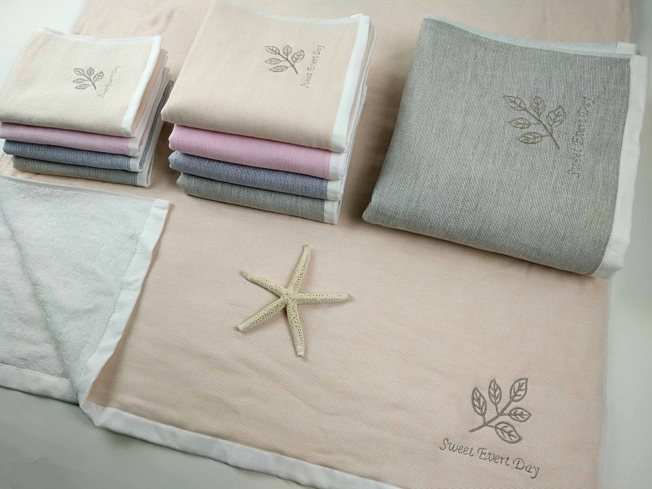 100% cotton 2 layers yarn dyed jacquard bath towel