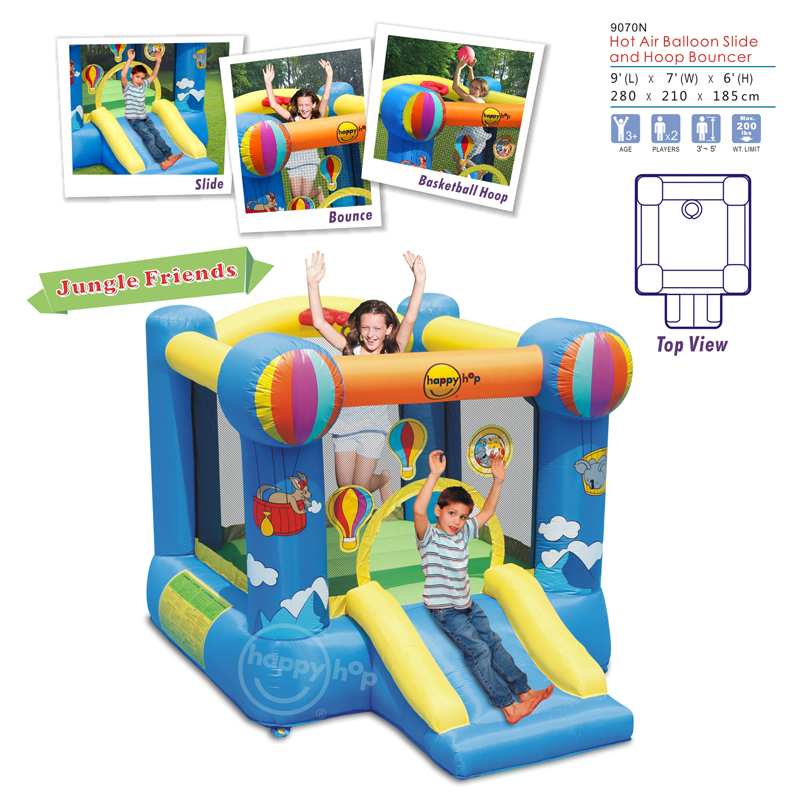 Hot Air Balloon Slide and Hoop Bouncer