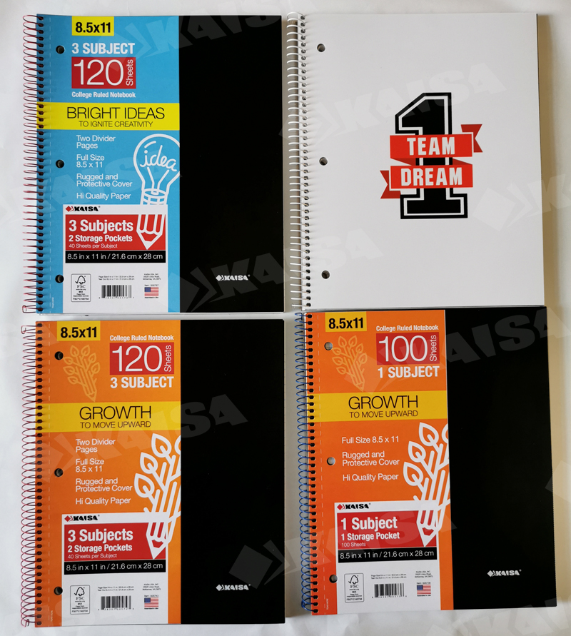 single sprial notebook