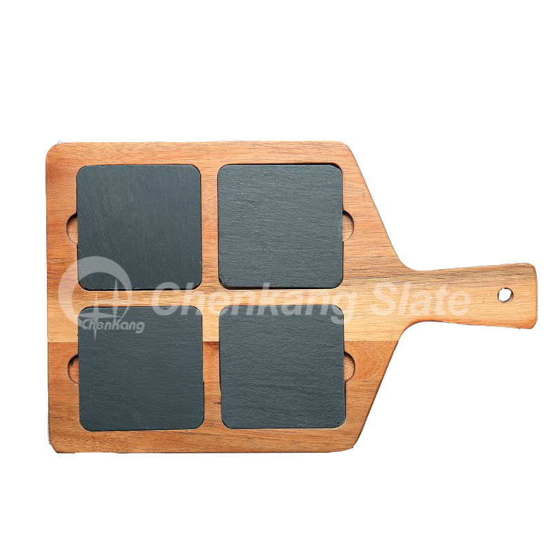 Slate and Acacia wood tapas board