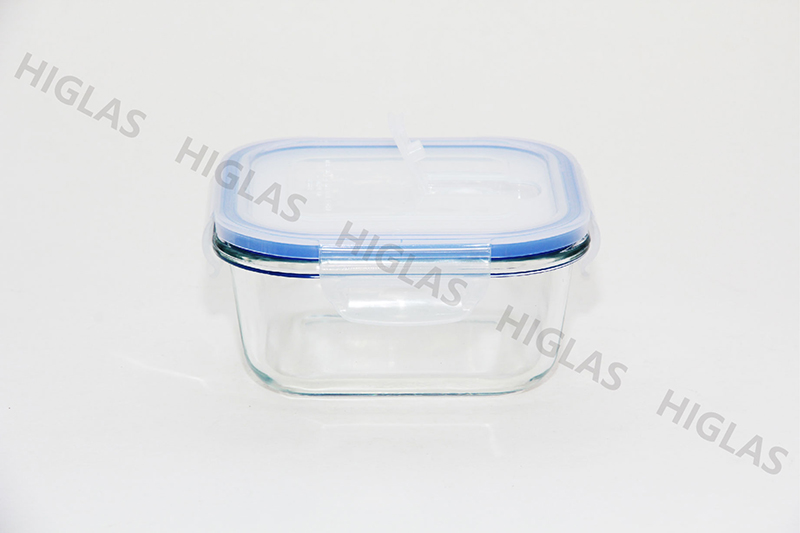 1.1l/0.75l/0.45l/0.3l Square Borosilicate Glass Food Container With Vent In The Lid