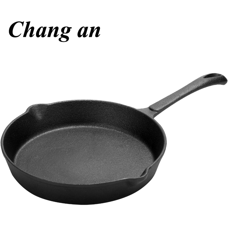 cast iron pre-seasoned oil frying pan