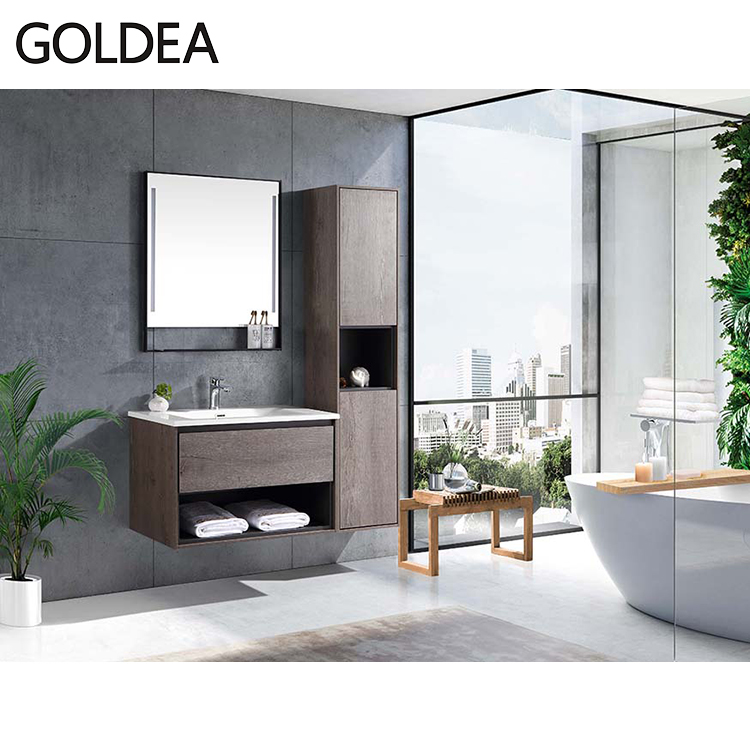 Modern bathroom cabinet washroom melamine bathroom vanity set