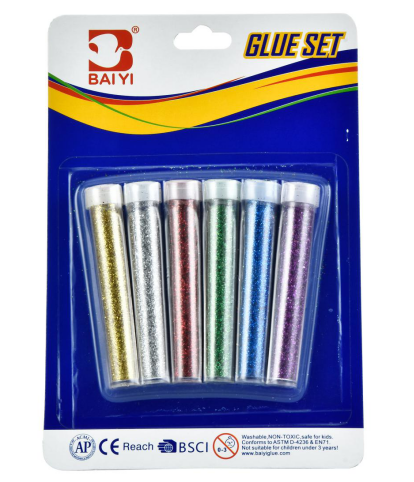 6ct 3g Glietter In Blister