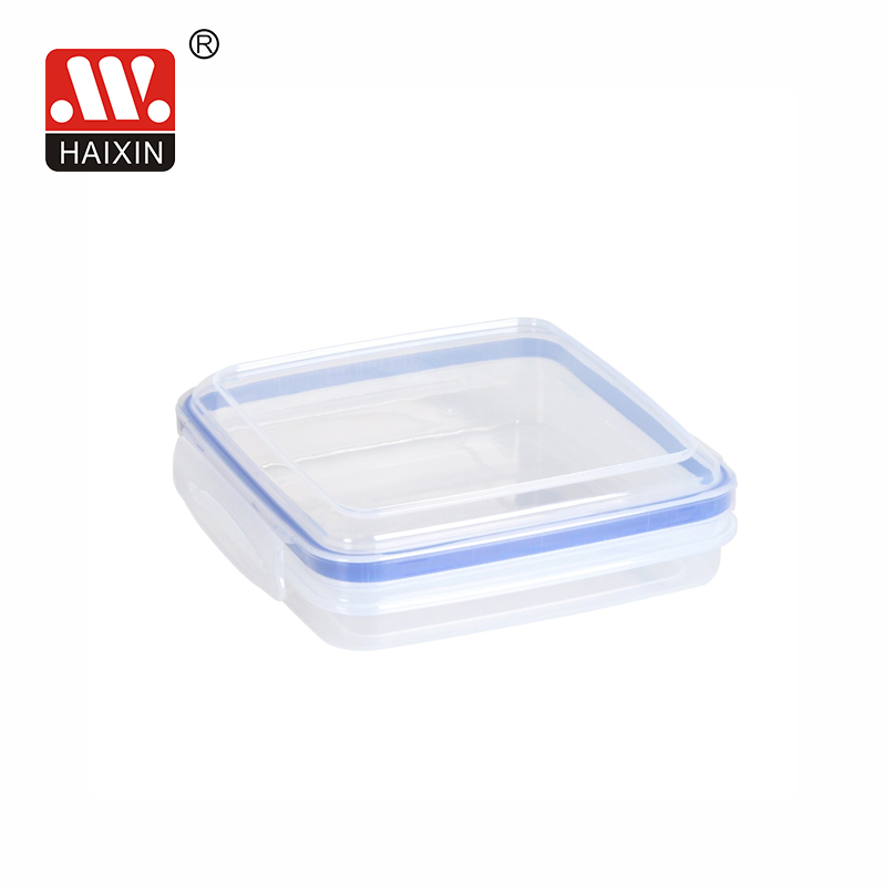 Haixin Plastic square airtight storage box bpa free food container 410ML plastic food box