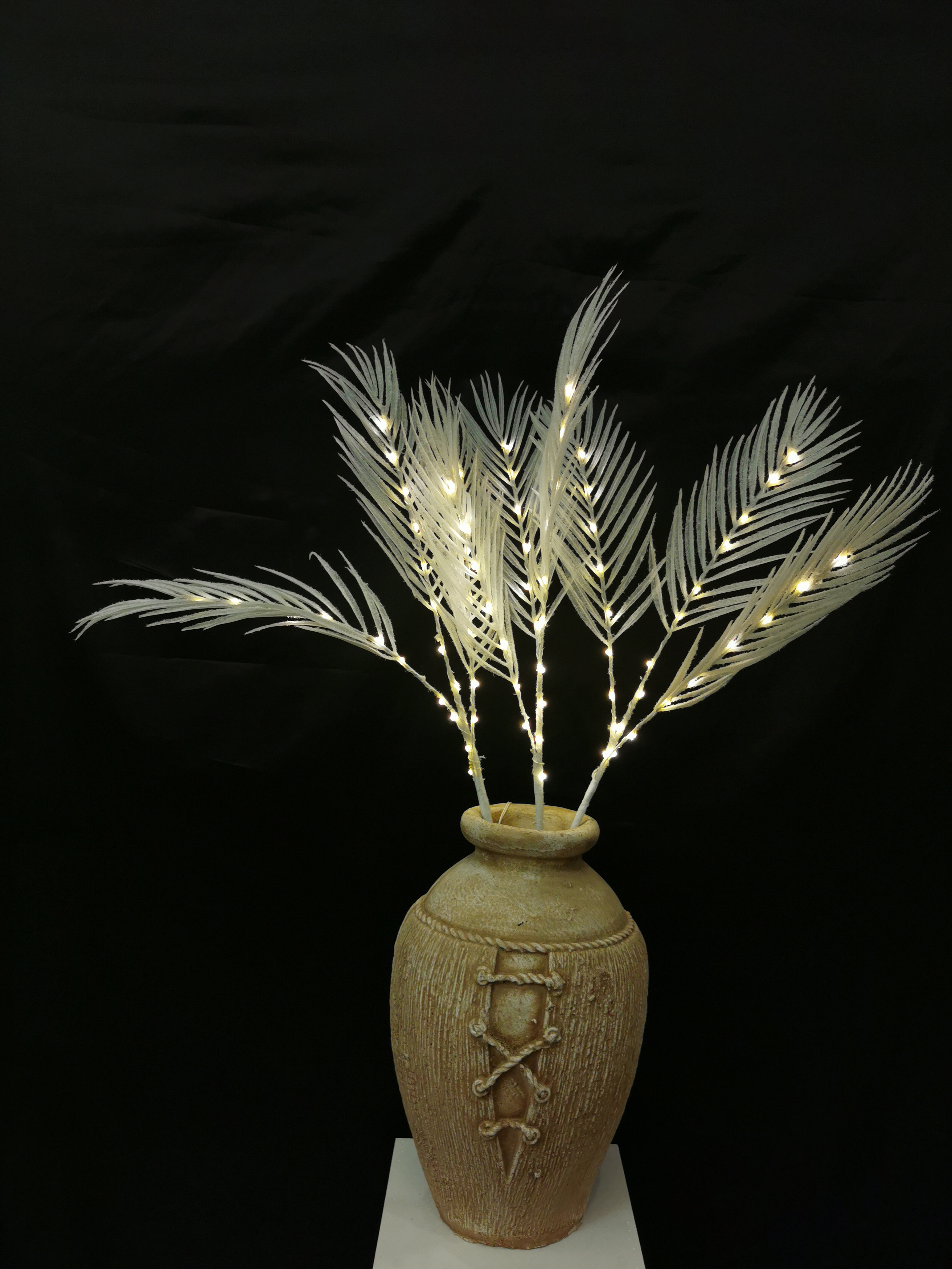 4.5V3x30L Micro LED Branch Tree Lights with white boll,white branch,warm white bulb color,height:0.9m.