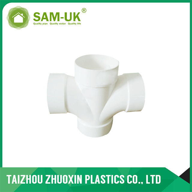 PVC pipe joint DWV sanitary cross