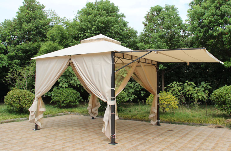 3×3M+2.1M Awning Gazebo w/ Extend tent