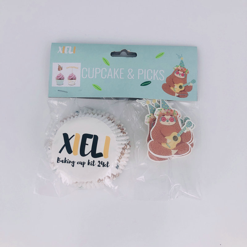 Slot party supplies disposable paper party cake topper set