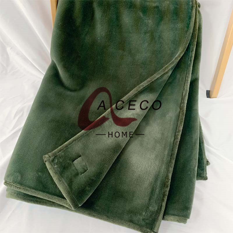 Solid milk mink bonded balnket