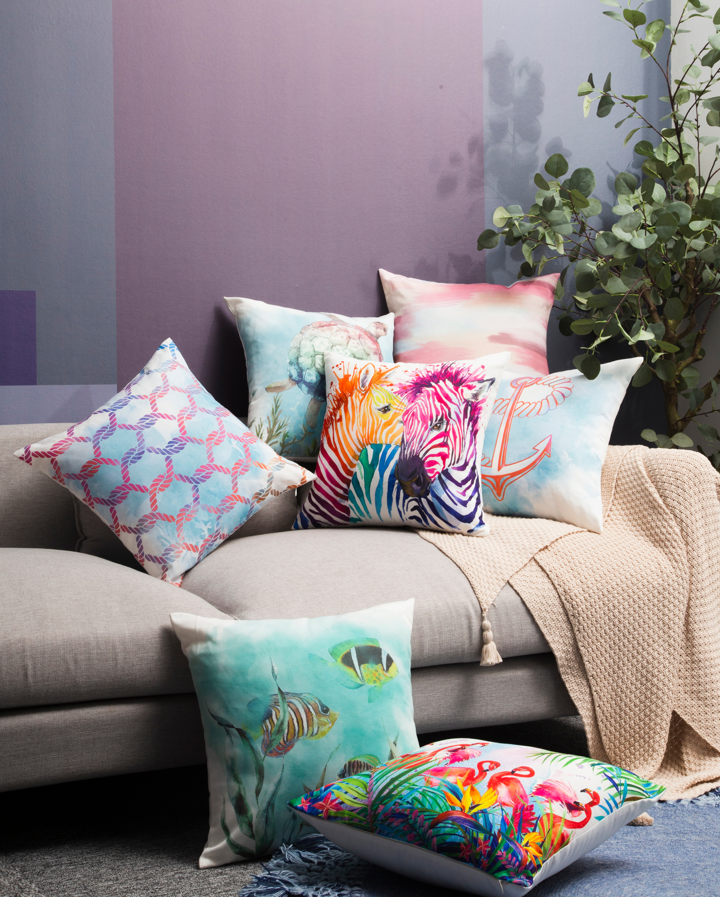 Sea Style Rinted Pillow