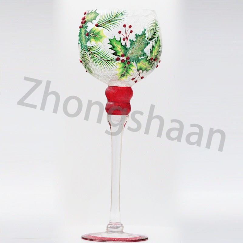 CANDLE HOLDER GLASS 30/35/40 cmh