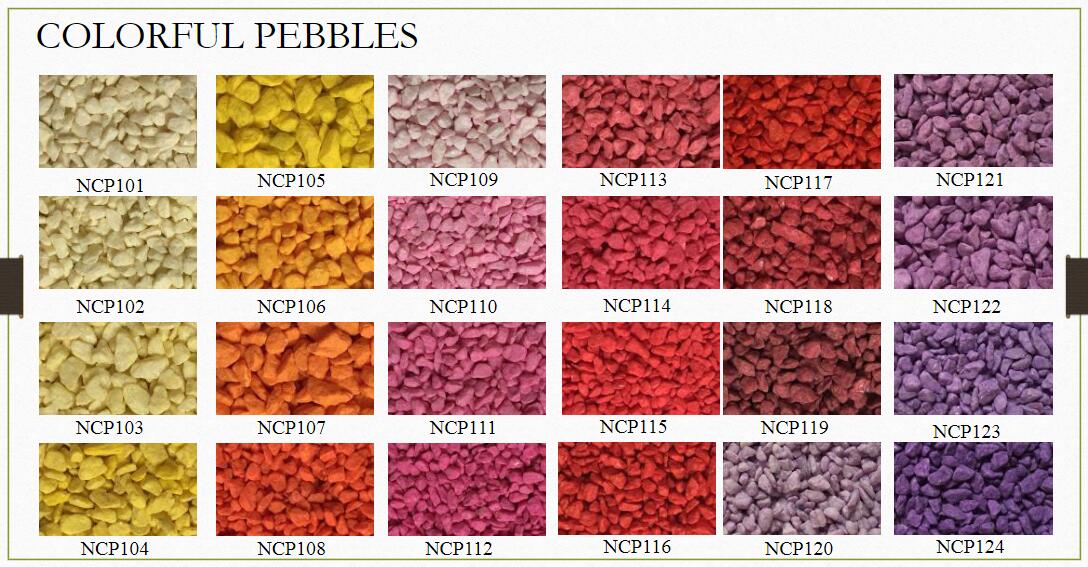 colorful pebbles and sand