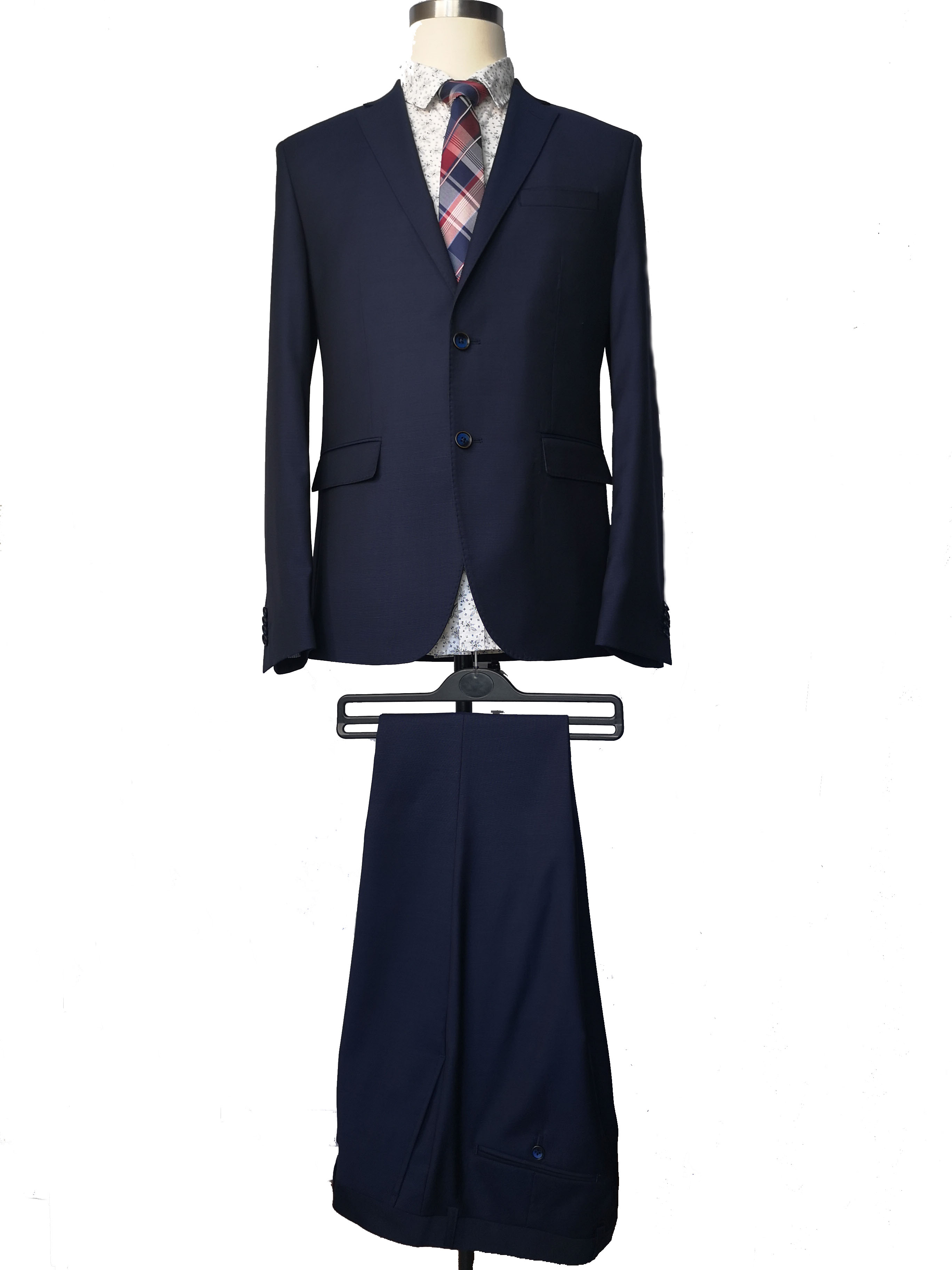 Navy Regular Fit Men's Two Piece Suits
