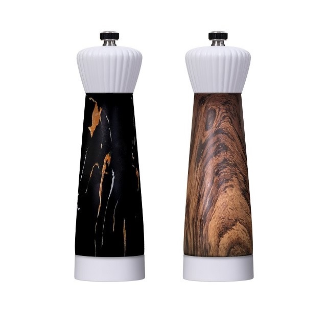 Sinoglass 7 inch ceramic mechanism acrylic salt and pepper mill