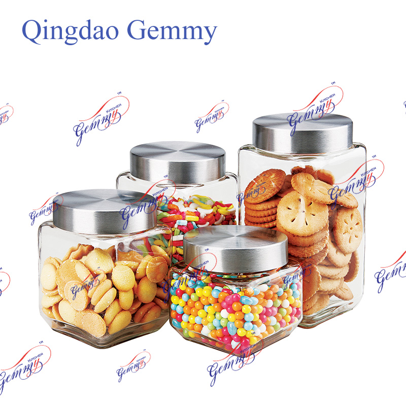 Storage Jar- Glass canisters, Air-tight jars, Metal Lids