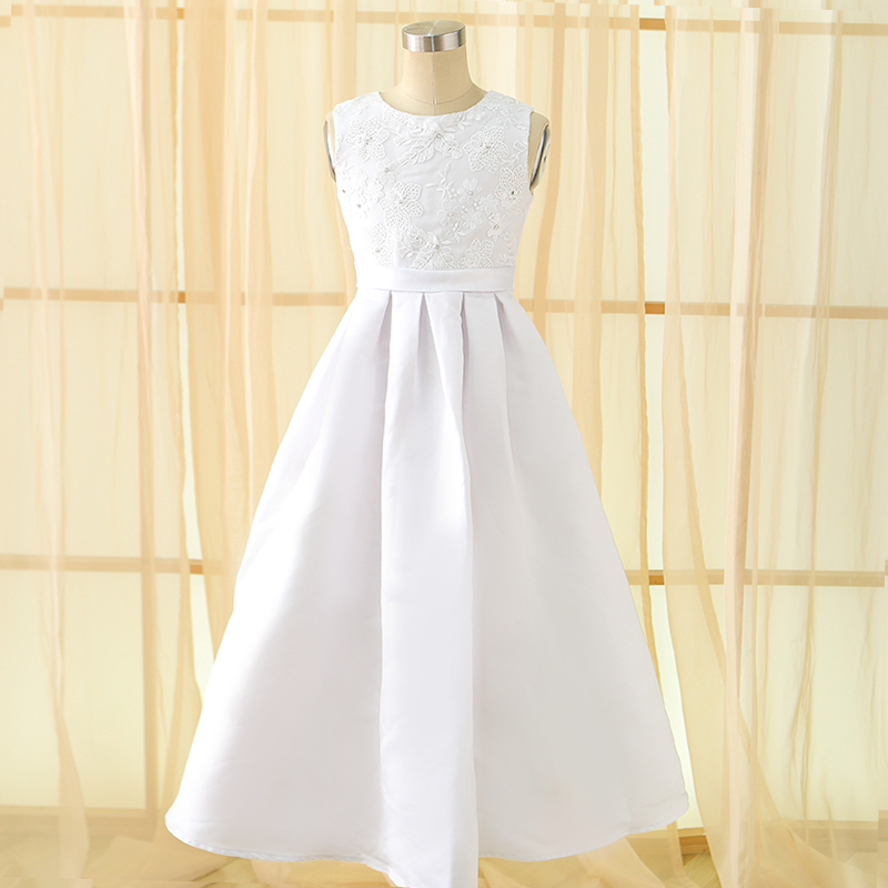 embroidered flower girl dress